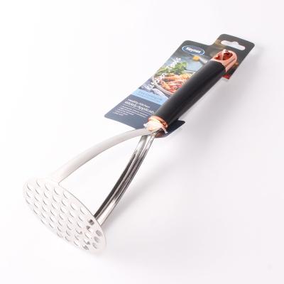 China Sustainable 304 Stainless Steel Manual Fruit Vegetable Tools Accessories Potato Crusher With Card Attached for sale