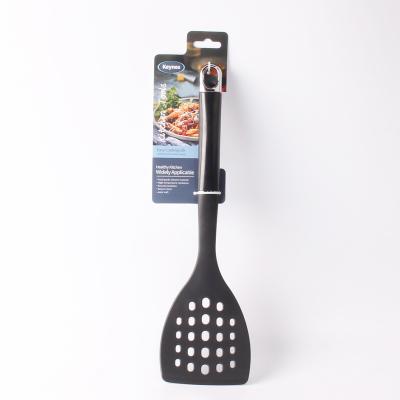 China Best Sustainable Kitchen Cookware Selling Nylon Slotted Turner With Card Attached for sale