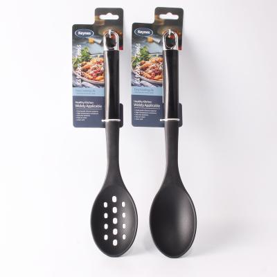 China Sustainable 2pcs Kitchen Cookware Nylon Spoon With ABS Handle for sale