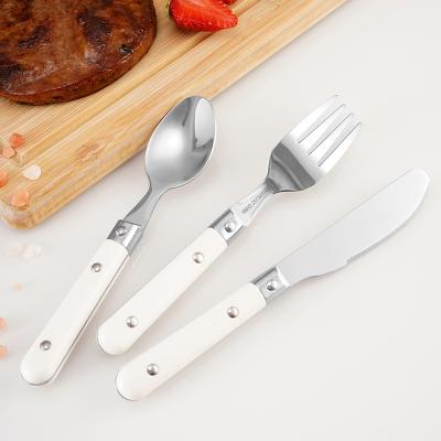 China Durable New Stainless Steel 3pcs Knife Fork Spoon Fashionable Children's Dinnerware Set for sale