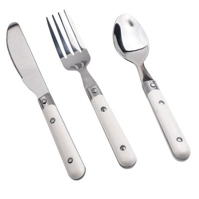 China Durable New Stainless Steel 3pcs Knife Fork Spoon Fashionable Children's Dinnerware Set for sale