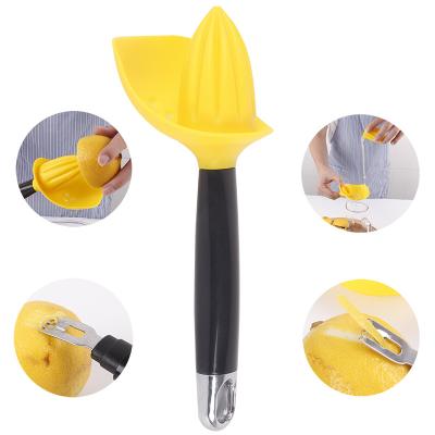 China Orange Manual Seed Pip Catcher Citrus Reamer Knife Zester Handle Dishwasher Safe Citrus Squeezer Easy Viable Lemon Storage Citrus for sale