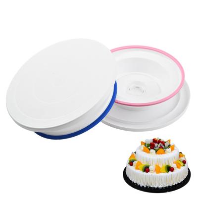 China Sustainable Rotating Cake Stand Turntable Plastic Cake Decorating Baking Tools for sale