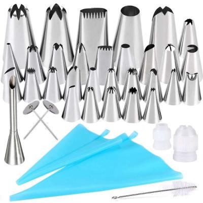 China Disposable High Quality 38psc Baking Tools Ice Cream Bags Cake Decorating Supplies Nozzles Hose for sale