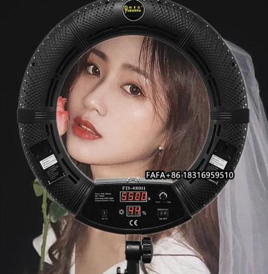 China With 2020 Bestselling LED Display Selfie Ring Light 18inch 480pcs Eye Fill Light Beauty Photography Equipment For Makeup Live Video Shoot for sale