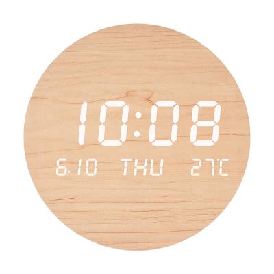 China Antique Style Led Household Creative Bedroom Living Room Wall Clock Silent Nordic Style Fashion Digital Wall Clock Electric Die Wanduhr for sale