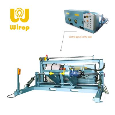 China Building Material Shops WIROP Easy Loading Shaftless Easy Operation Wire Rope Winding Machine for Wood and Steel Spools for sale