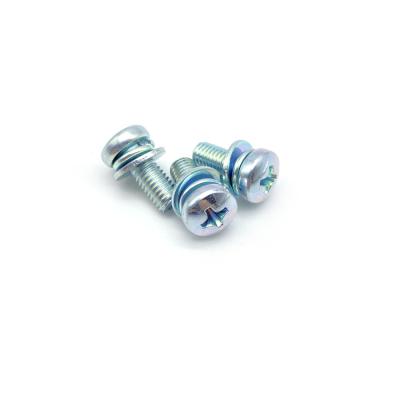 China Pan Wholesale Machine Blue Zinc Plating Cross Recessed Pan Head Self Tapping Screws for sale