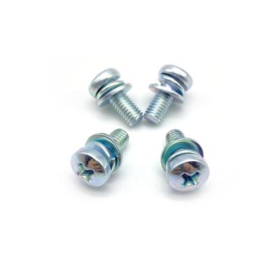 China Promotion Combination Head Cross Pan Tapping Screws With Spring for sale