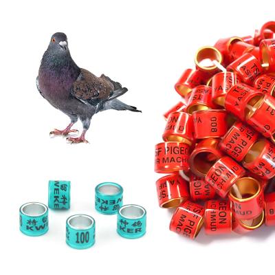 China 4Mm Viable Pigeon Ring Outdoor Canary Bands Private Bird Ring Aluminum With Plastic Leg for sale