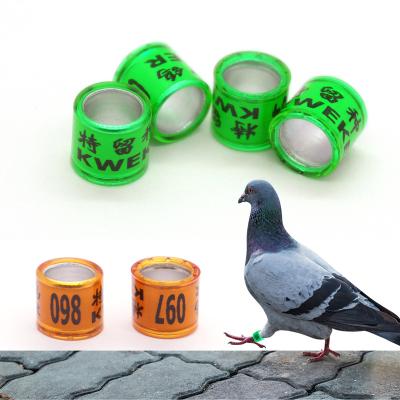 China Sustainable Pet Bird Rings 8mm Aluminum Pigeon 10mm Leg Bands Outdoor Flying Training Rings ID Pigeon Foot for sale