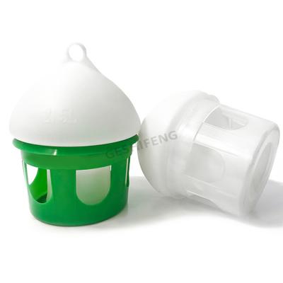 China Hot Selling New Arrival Cleanable Par Packing Durable Automatic Bird Pigeons PP Plastic Water Drinkers With White Green Class 5 L For Sale for sale