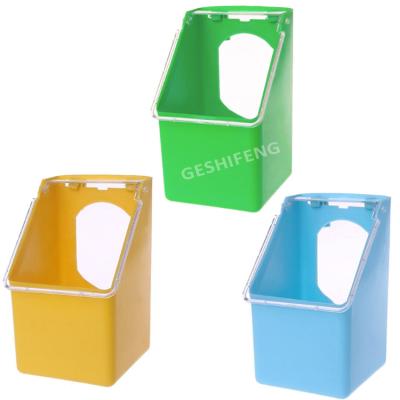 China Poultry Farm Chicken Factory Price Pigeon Feeding Feeders Hand Hang Up Bird Cage Two Three Holes Flower Birder Food Storage Plastic Feeder On Sale Cheap for sale