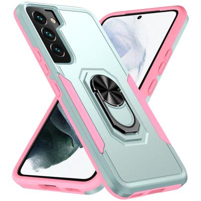 China Smartphone Shockproof Protective Case W Kickstand Armor Cell Finger Holder Stand Shell For Samsung Galaxy S22 Plus Ultra for sale