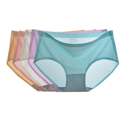 China Wholesale Quick Dry Traceless Seamless Factory Instructions seamless girs ice one piece silk panties ice silk mesh air women underwear for sale