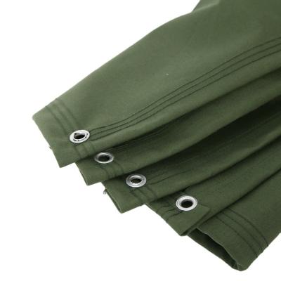 China Waterproof Heavy Duty Waterproof UV Resistant Green Polyester Canvas Tarpaulin for sale