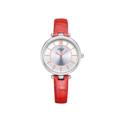 China Day/Date OEM Ladies Watches Brands Watch Women Quartz Luxury Waterproof Red Leather Watch for sale