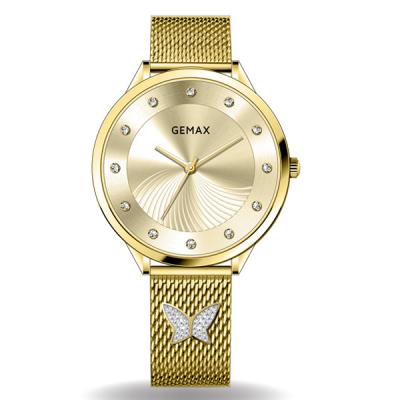 China Stylish Water Resistant Fashion Girls Watch All New Style Steel Ladies Watches Made In China Women's Gold Watch for sale