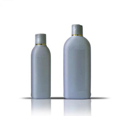 China Cosmetic PE Frosted Flat Bottles For Shampoo 475ml Bottle 230ml Custom Plastic Body Lotion Bottles With Flip Top Cap for sale