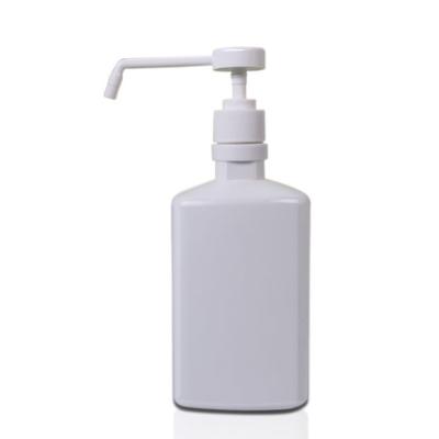 China New Style 500ml Hand Sanitizer Bottle Chemical White PE Plastic Bottle For Sanitizer Spray Plastic Bottle With Long Sprayer Pump Head for sale