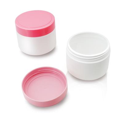 China Factory Wholesale 300ml Cosmetic Plastic Jar for Body Face Cream White Lip 300g Scrub Containers Cosmetic Plastic Jar Packaging for sale