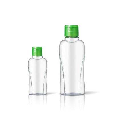 China 40ml 120ml Cosmetic Eco Friendly PET Material Shower Gel Bottle With Cap for sale