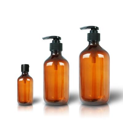 China 28/410 50ML 300ML 500ML PET Shower Gel Cosmetic Bath Bottle With Pump for sale