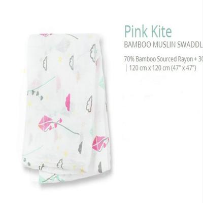 China Anti-pilling Digital Printing Organic Cotton Bamboo Baby Wrap Blankets for sale