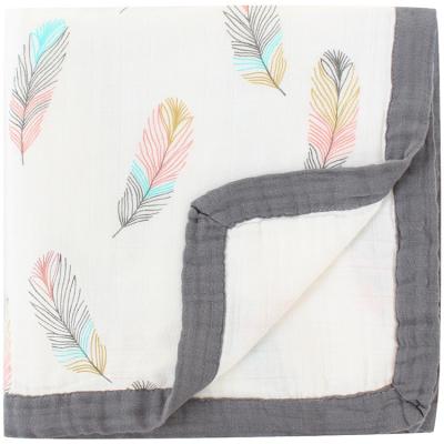 China Anti-pilling All Season High Quality Diaper Double 4 Layers 6 Layer Cotton Newborn Baby Muslin Bamboo Blanket for sale