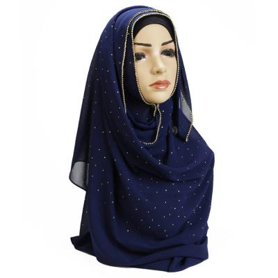 China Women Modest Muslim Islamic Hijab Soft Solid Chiffon Long Tank Top Headscarf Hijab for sale