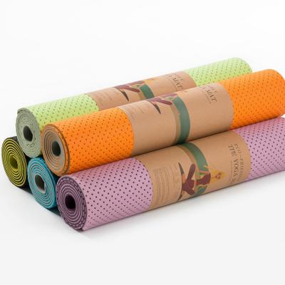 China Eco-Friendly Non-Toxic/Non-Slip/Durable/Washable Sports Mat Anti-Tear Honeycomb Pattern Tape Yoga Mats for sale