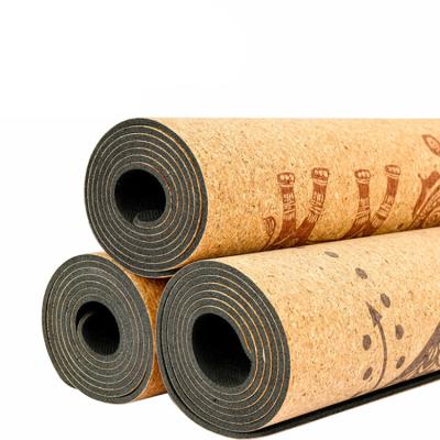 China Eco-friendly Yoga Mats Highest Quality Non Slip Cork Yoga Mats extra large non-toxic/non-slip/durable/washable for sale