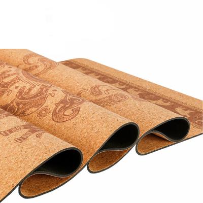 China Eco-Friendly Non-Toxic Non-Toxic/Non-Slip/Durable/Washable Exercise Mat Organic Cork Yoga And Natural Rubber Mat for sale