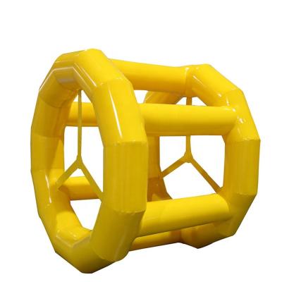 China Water Roller Game Customized PVC Inflatable Water Hamster Roller Wheel Pool Float Toys For Waterpark for sale