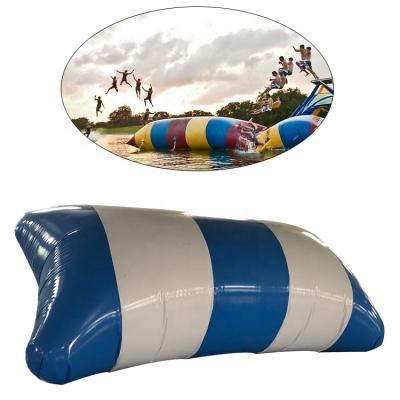 China Durable Inflatable Water Roller Game PVC Lake Water Zone Drop Or Jump Pillow For Sale for sale