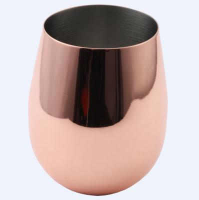 China Wholesale 18oz stainless steel wine tumbler stemless wine cup silver martini tumbler for sale