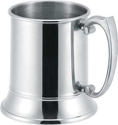 China Good Quality 20oz Single Walled Stainless Beer Mug With Handle for sale