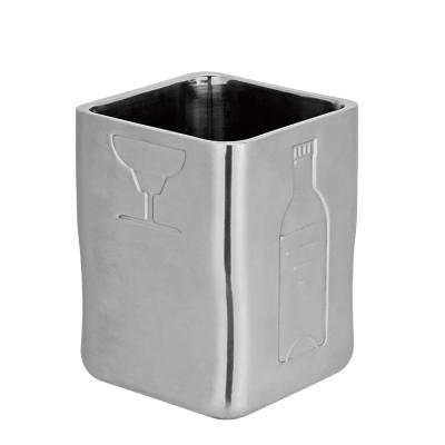 China 3 L viable stainless steel double layer wine cooler budweiser ice chest beer ice bucket for sale