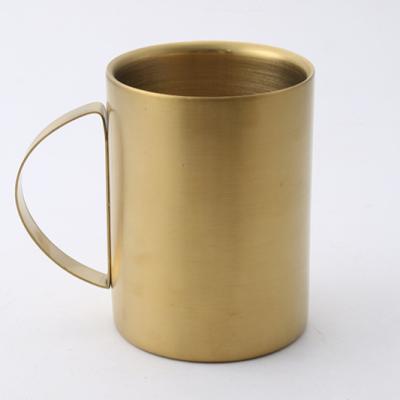 China Viable Wholesale High Quality Double Plated Stainless Steel Wall Drinking Cup Coffee Mug Wine Cup for sale