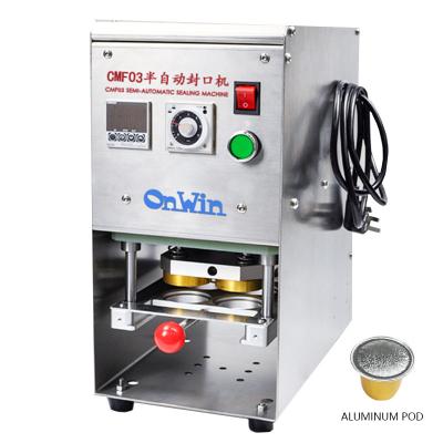 China semi automatic semi automatic plastic capsule pod sealer/aluminum pod sealing machine for sale