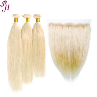 China Cheap 100% FH hair 13x4 hd lace headband hair bundles 613 hd lace headband with 3 bundles brazilian hair for sale