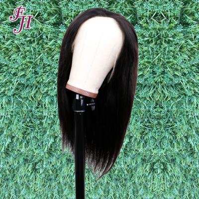 China Wholesale Silky Straight Human Raw Hair Natural Black Black Brazilian Wave FH Cuticle Aligned Virgin Hair 13*4 Lace Front Hair Wig for sale