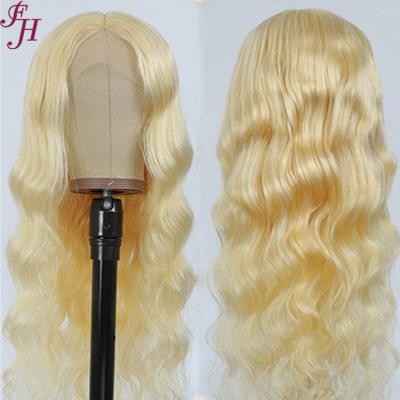 China Cheap HD FH Lace Frontal Human Hair Wig 13x4 Virgin Indian Cuticle Aligned Hair Wigs 613 Lace Frontal Hair Wigs for sale