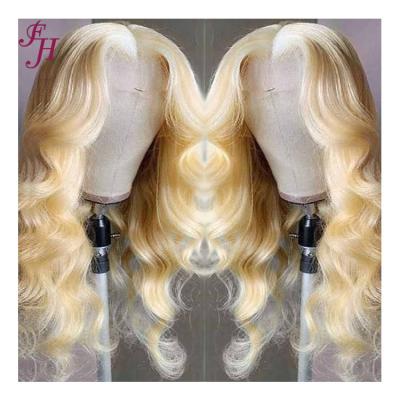 China HD 613 Full Lace Front Human Hair Wigs 100% Virgin Hair Full Lace Front Wigs 100% Blonde Body Wave Lace Front Wigs FH 613 for sale