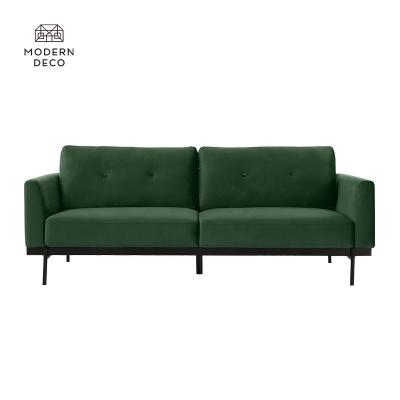 China Green-blue durable hot sale modern home comfort furniture bank sofa velvet fashionable modern classic for sale