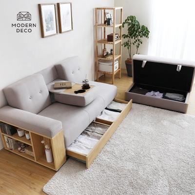 China (Hight)Adjustable Multifunctional Living Room Convertible Corner Sectional Sofa Bed With Storage for sale