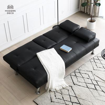 China (Full Size) Convertible Mechanism PU Foldable Faux Leather Sofa Bed for sale