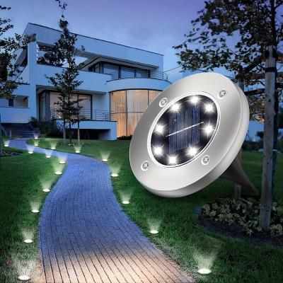 China LANDSCAPE Orlite Solar Ground Light 4 Packs 8LED Solar Garden Lights Outdoor Waterproof  for Lawn Courtyard Courtyard for sale