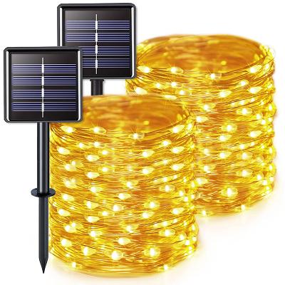 China LANDSCAPE Solar String Light Outdoor Waterproof 100 LED Warm Lights Landscape Fairy Bulb for Garden Wedding Party Yard Christmas for sale