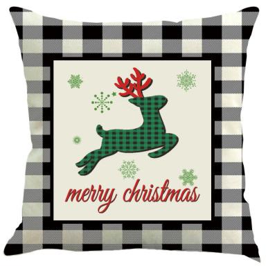 China Custom Christmas Xmas Pattern Digital Printed Textile Air Permeable 45Cm x 45Cm Square Sofa Pillow Case for sale